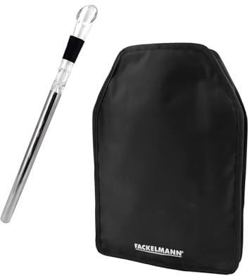 Fackelmann Set de Accesorios para Vino, incluye Funda Enfriadora para Vino y Enfriador de Vino con Vertedor