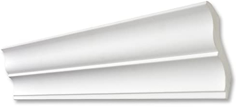Decosa Deckenleiste S110 Svenja - Edle Stuckleiste in Weiß - 5 Leiste à 2 m Länge = 10 m - Zierleiste aus Styropor 95 x 95 mm - Für Decke oder Wand