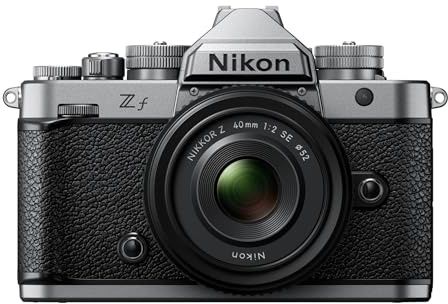 Nikon Zf Mirrorless Camera with 40mm Lens - Full Frame, 24.5MP, 4K UHD Video Recording with Dual Card Slots (Silver)