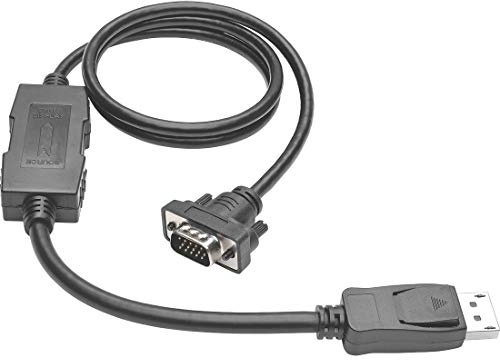 Tripp Lite DisplayPort 1.2 to VGA Active Adapter Cable (DP with Latches to HD15 M/M), 3.05 m (P581-010-VGA-V2)