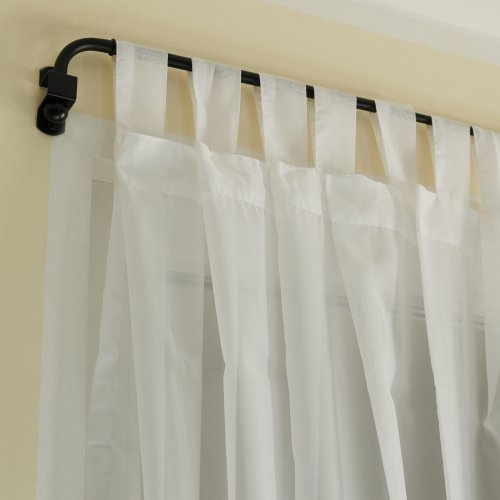 JalousieCrew Gardinenstange mit Schwenkarm ausziehbar Farbe Chrom matt - Länge 30-100 cm (60-100 cm)