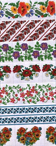 Ostereier Farbe/Ostereier Folie/Blumen Stikerei Nr.92 reicht für 7 Eier. Gekochte und Ausgeblasene Eier so wie für Kunststoffeier