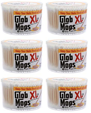 Glob Mops XL 2.0 Cotton Swabs 6-Pack Bundle | Extra Absorbent | Eco-Friendly | 1800 Total Mops