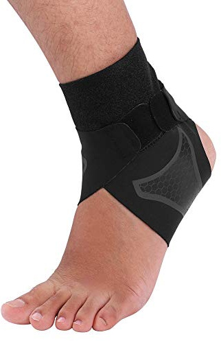 Knöchelbandage Atmungsaktives Neopren Fuß-Bandage Einstellbar Fußgelenkstütze Hilft Verstauchungen zu verhindern, Sprunggelenkbandage für Damen, Herren, Kinder(M-Pied gauche)