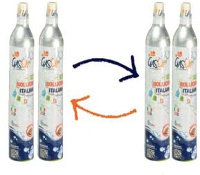TermoidraulicaRV® Servizio di ricarica Co2 per 2 bombole da 425 gr. con attacco ACME con consegna del pieno e ritiro del vuoto. Minimo 2 bombole vuote necessarie da rendere