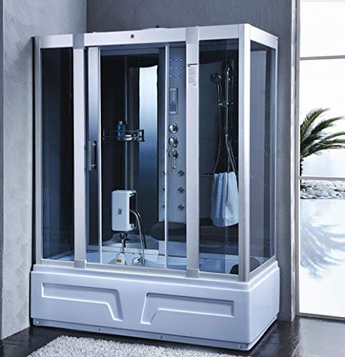 XXL Luxus LED Dampfdusche inkl. Whirlpool Duschtempel Komplettdusche +Radio