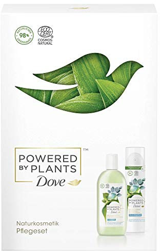 Dove Powered by Plants Geschenkset Eucalyptus für ein erfrischendes Hautpflegeerlebnis mit Duschgel und Deodorant (250 ml + 75 ml)