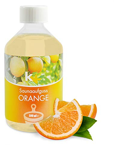 KK Sauna Aufguss Konzentrate PREMIUM - Made in Germany - Duftsorte Orange - 500 ml Flasche - Wellness für zu Hause