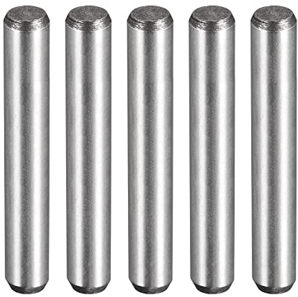 uxcell 1/4-Inch x 1-1/2-Inch Dowel Pins, Heat Treated Alloy Steel for Extra Hardness, Bright Finish and Accurate Alignment 5pcs