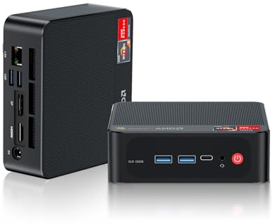 Beelink Mini PC, AMD Ryzen 7 5825U(8C/16T, Up to 4.5GHz), 16GB DDR4 RAM 500GB NVMe SSD, SER5 Pro Mini Computer Support 4K@60Hz Triple Display/WiFi6/BT5.2/DP+HDMI/USB3.2/Type-C