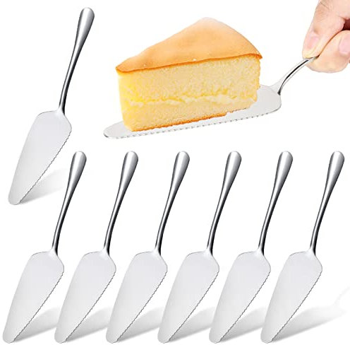 Cake Slice and Pie Server: 8Pcs Cake Pizza Pie Server, Stainless Steel Cake Server Pie Cake Knife, Stainless Steel Cake Slicer and Server Cake Cutter with Serrated Edges for Kitchen, Party and Wedding