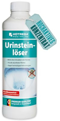 HOTREGA Urinsteinlöser Konzentrat 500ml | WC-Entkalker & Urinsteinentferner | Gegen Seifenreste, Kalk sowie Rostflecken | Für Urinal + Bidet | Selbsttätige Reinigung in 10 Min. | Materialschonend