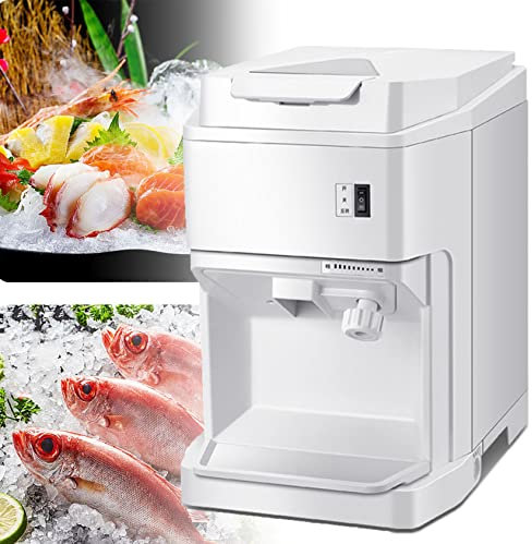 XDLYWUZIQ 250W Electric Shaved Ice Crusher, Electric Ice Crusher, Adjustable Fineness Shave Rough and Fine Ice, for Home Restaurants Parties Snack Stands Kitchen Bar Milk Tea Shop Use,400kg/H