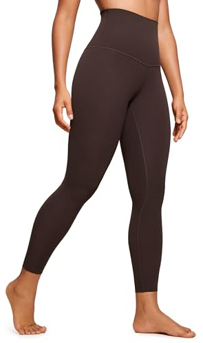 CRZ YOGA Super High Waist Leggings 25 Hot Fudge Brown Medium