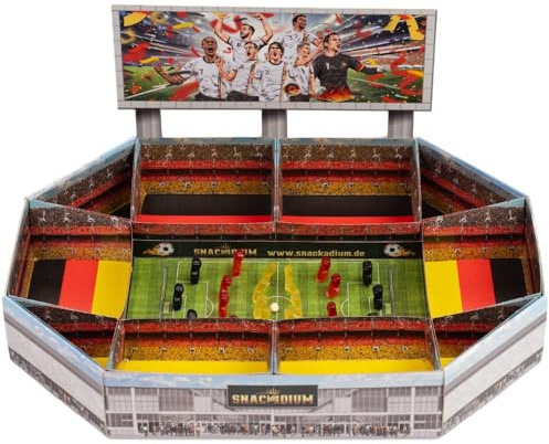 Snackadium Fußball zum SELBSTBEFÜLLEN für spannende Fußballabende Snackstadion für echte Fußballfans Nationalmannschaft Deutschland Party WM Deko Weltmeisterschaft 2026