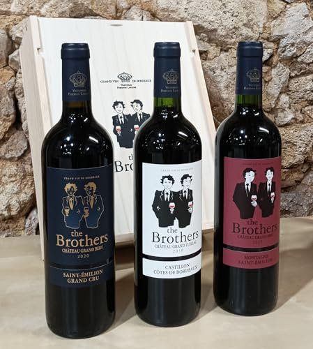 the Brothers - Coffret Découverte Grands Vins de Bordeaux - AOC Saint Emilion Grand Cru - Montagne Saint Emilion- Castillon
