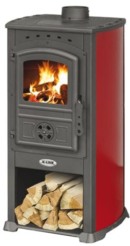 Briconess Poêle chauffage à bois avec structure en acier 7,3 kW Koral - Beige