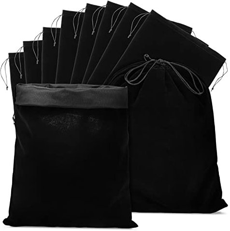Sachet en Flanelle Noir 10 Pièces 30x40cm pour Présents