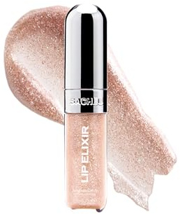 Sacheu Lip Elixir Hydrating Lip Gloss, High-Shine, Tanghulu Candy | 3-in-1 balm, gloss & oil, glossy & non-sticky finish, infused with vegan collagen, shea butter & vitamin E, improves texture