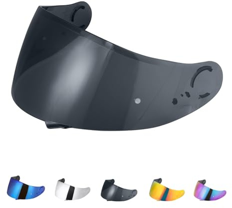 JQF Gear Motorradhelm Visier für GT Air Neotec CNS-1 TC-5 TC-9 GT Air 2 | Helmvisier Motorrad Windschutz Helm Objektiv Visier Vollgesichts,Helmvisiere Zubehör Ersatz