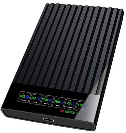 2.5'' HDD Gehäuse SATA auf USB C 3.1 Externe Festplattengehäuse Gehäuse LED Display 6Gbps HDD SSD Festplatte Gehäuse Speicherkoffer für PC