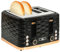 HOMCOM 4 Slice Toaster with 7 Browning Levels, High Lift, Reheat/Defrost/Cancel, Self-centring Function, Removable Crumb Tray, Auto Off, 1600W, Black Water Ripple Texture