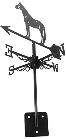 Milisten Girouette Décorative en Métal Piquet De Jardin Résistant Aux Intempéries Indicateur De Direction du Vent pour Terrasse Patio Ou Grange