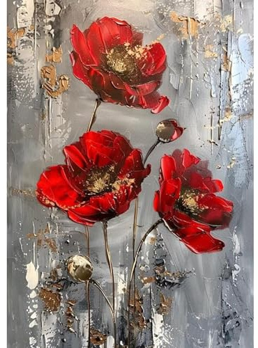 GHHKUD Blume Diamond Painting für Erwachsene, 5D Diamant Painting Bilder für Erwachsene Anfänger Mädchen, DIY Diamond Art Painting Set, Full Drill Diamant Malerei für Dekoration 30x40 CM