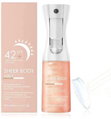 Brume Corporelle Transparente Protection Solaire Fps 42,Un PulvéRisation Solaire LéGer Pour Le Visage Et Le Corps,Brume Hydratante Nourrissante Pour Tous Types De Peau