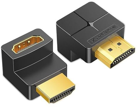 XAGMODSHN Paquete de 2 adaptadores macho a hembra, compatible con 4K y 3D, adecuado para televisores, monitores, portátiles, juegos suaves