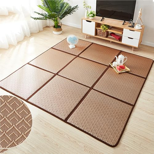 Traditionelle japanische Matte für Futonbett, 120 x 180 cm, 6 Stück, Rattan-Bodenmatratze, japanischer Stil, bequem und langlebig, perfekt für Heimdekoration.
