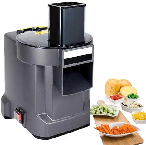 Glowdora Cortadora Y Picadora De Verduras Eléctrica 3 En 1, Procesadora De Verduras Comercial, Procesador De Alimentos, Cortadora De Verduras Eléctrica para Cortar En Cubitos, Triturar, Rebanar.