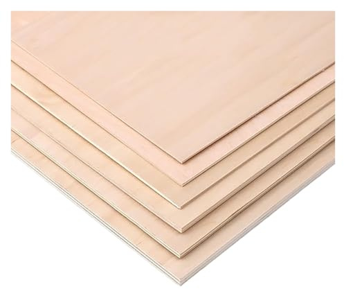 Fogli di tiglio, fogli di legno grezzo spessi 5 mm for artigianato, pirografia, pittura, incisione su legno, taglio laser(10cm*10cm (8pcs))