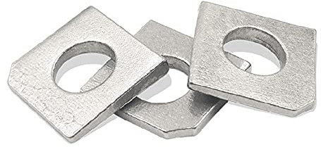 NVCBYEPDA Arandelas Cuadradas, Arandela biselada Cuadrada de Acero Inoxidable 304, arandela for Acero defectuoso, arandela Plana de Acero I, Falta arandela de Esquina(M10*20pcs)