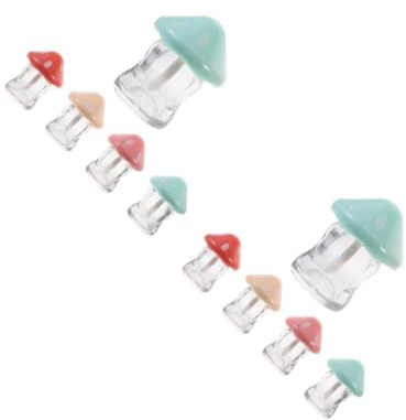 VICASKY 10 Stck. Pilzförmige Lippenpflegestift Behälter Leere Lippenbalsam Röhrchen Wiederverwendbar Kunststoff Praktisch und Sicher für DIY Lipgloss Herstellung und Kosmetik Aufbewahrung