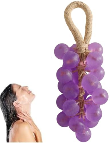 Grape Cluster Soap Rope,Handmade Soaps in Grape Shape,Natural Cold Process Artisan Soaps,Refreshing Scent Handmade Soap,For Gentle Cleansing the Skin,For Body Shower and Face Cleansing,25PCS (A)