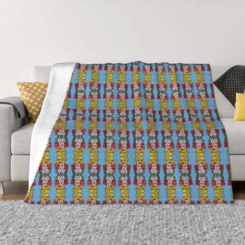 FHIZOAL Coperta in micropile con mappa della Germania con sim culturale, coperta in flanella ultra morbida, calda, per divano, letto, soggiorno, camera da letto