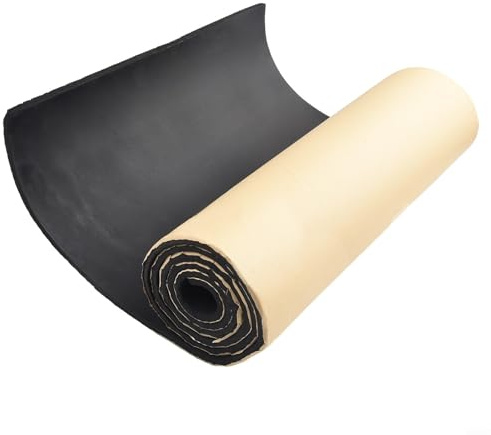 Adesivo in schiuma di cotone isolante per cofano per riduzione del rumore, 200 x 50 cm, con proprietà ignifughe e resistenti all'acqua per una maggiore protezione termica