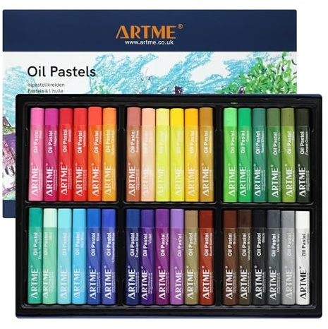 Artme Pastelli a Olio 36 Colori – Set Professionale Pastel Gras, Bastoncini per Pittura a Olio, Colori Intensi e Sfumabili, Alta Coprenza, per Disegno su Tela e Carta, Forniture Artistiche
