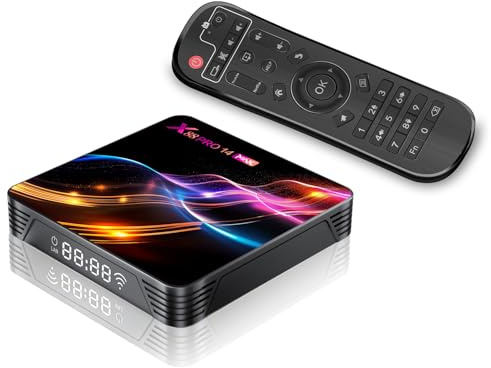 GREVA 8K Android 14.0 TV Box 2026, Android Box 4GB RAM 64GB ROM RK3528 Chipsatz Unterstützung 2.4GHz/5.0GHz Dual WiFi6 HDR10 BT5.0 Ethernet LAN Internet TV Box Bluetooth 3D HD Smart Media-Streaming