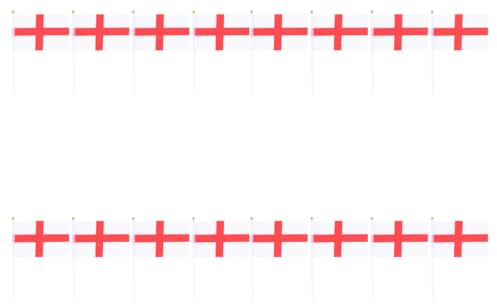 Toddmomy 20 Bandiere Inglesi Portatili Piccole, Bandiera Nazionale a Mano da Segnalazione Manuale, Leggere e Riutilizzabili per Eventi Sportivi e Feste Patriottiche