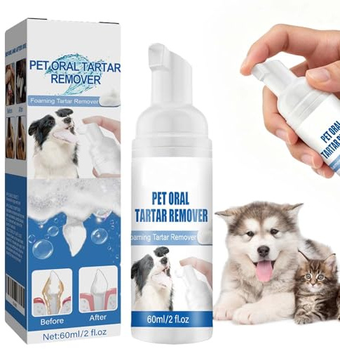 Spray Dental Para Perros Y Gatos,Spray Bucal Para Mascotas,Cuidado Oral Para Perros Y Gatos,Sin Cepillado,ayuda A Reducir El Mal Aliento Y El Sarro, Y Deja Un Aliento Fresco(60ml)