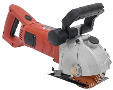 Fresadora eléctrica de pared de 2700 W, 6200 rpm, con cuchillas y tubería de agua, fresadora ranurada para hormigón, tamaño máximo de corte 42 x 41 mm, para ladrillo, hormigón, mármol