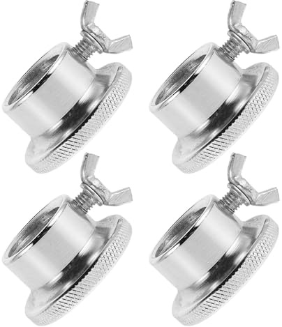 IMUSINICE Barbell Screw Collar 28Mm Steel Threaded Lock Nuts 4Pcs Fitness Dumbbell Fastening Clips for Powerlifting Equipment