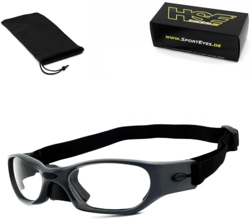 HSE® SportEyes® | Sportskyddsglasögon, skolsportglasögon, bollsportglasögon | UV400 skyddsfilter, HLT® plastsäkerhetsglas | 2400 (S – 135 mm glasögonbredd)