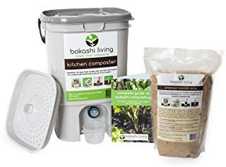 Premium Bokashi Composting Starter Kit (Includes 1 Bokashi Bin, 2.2lbs of Bokashi Bran and Full Instructions)