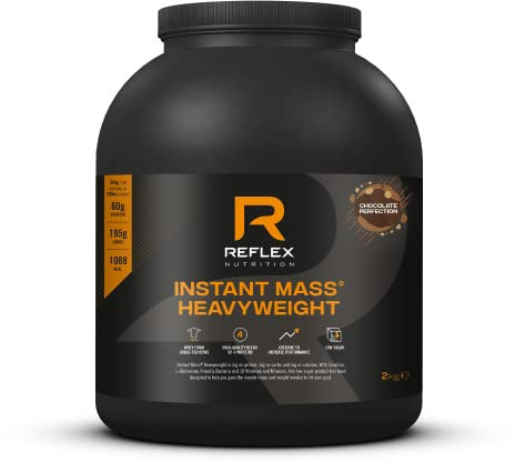 Reflex Nutrition Instant Mass Heavyweight - Mass Gainer - Over 1000 Kcal per Serving, 60g Protein, Creatine - High Calorie Post Workout or Before Bed Protein Shake (Chocolate Perfection, 2 kg)