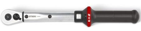 STIER Drehmomentschlüssel mit Umschaltknarre 1/2 Zoll, Aufnahme 10-50 Nm, hohe Auslösegenauigkeit, Umschaltfunktion, Auslösesignal, Vierkantantrieb DIN 3120