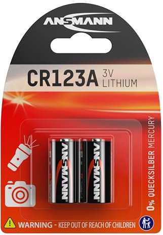 ANSMANN Lithium Batterie CR1234A 3V, 2 Stück, CR17345, Spezialbatterie Rundzelle, ideal für Garagentoröffner, Alarmanlage, Überwachungssystem