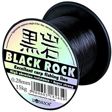 Angelschnur ROBINSON Black Rock Karpfenschnur Monofile 600m Spule (0,28mm / 15kg)
